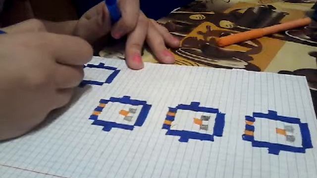 Рисуем пінгвіна по клеткам смотреть онлайн