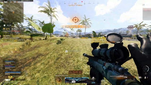 Игра со снайпой в WARZONE/ убил мужика с топором. смотреть онлайн