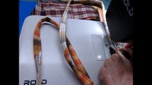 Коврик из старых рубашек.Техника пошива - супер !!!