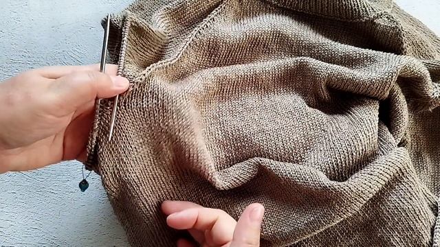 Как связать изделие регланом сверху с аккуратной круг