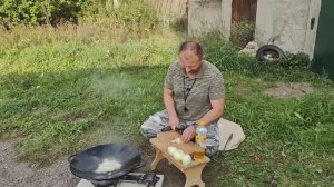 Обжиг саджа. Первое приготовление еды