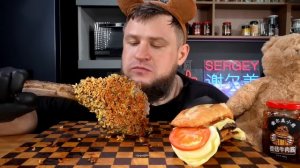 TOMAHAWK STEAK BREADED IN NOODLES, CHEESE SANDWICH, ASMR MUKBANG, АСМР МУКБАНГ, 먹방, 大食い, たべる, 谢尔盖