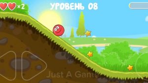 Красный Шарик 4 Зеленые холмы уровень 8-9 Red Ball 4 Green hills Level 8-9 Just A Game