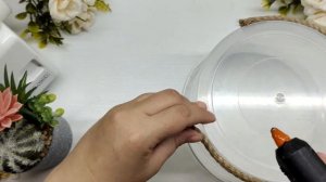 Потрясающая идея. Корзина из джута без вязания. Легкий способ.