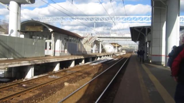 Электровоз ЭП20-004 с поездом Стриж-Тальго№708Н Москва-Нижний Новгород платформа Чухлинка 25.03.201