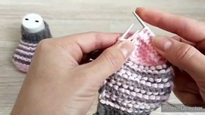 ПИНЕТКИ ДЛЯ НОВОРОЖДЕННЫХ СПИЦАМИ БЕЗ ШВА