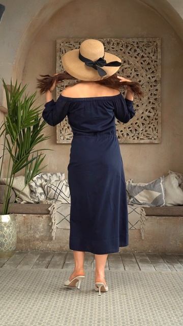 Пляжная одежда NAEMY BEACH 2024_ 9203 24 темно синий #beachwear #beachwearfa смотреть онлайн