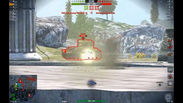 Снежок играет на {КВ-2 Опасный} в [World of Tanks Blitz] смотреть онлайн