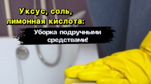 Уксус, соль, лимонная кислота. Уборка подручными средствами