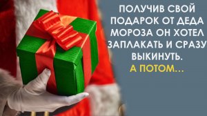 Получив свой подарок от Деда Мороза он хотел сразу выкинуть, а потом