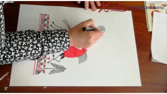 "Расписываем футболку узорами Мезенской росписи" смотреть онлайн