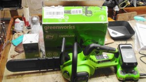 Аккумуляторная цепная пила Greenworks GD24CS30,24v, 30см. ЧАСТЬ №1. ОБЗОР.