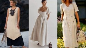 СТИЛЬНЫЕ ПЛАТЬЯ ИЗ ЛЬНА В ЖАРУ❤️ ЧТОБЫ ВЫГЛЯДЕТЬ КОМ?