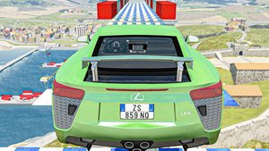 Етрëна мать сразу все тачки об лежачих полицейских подвеска в хлам на скорости 100 BeamNG тесты