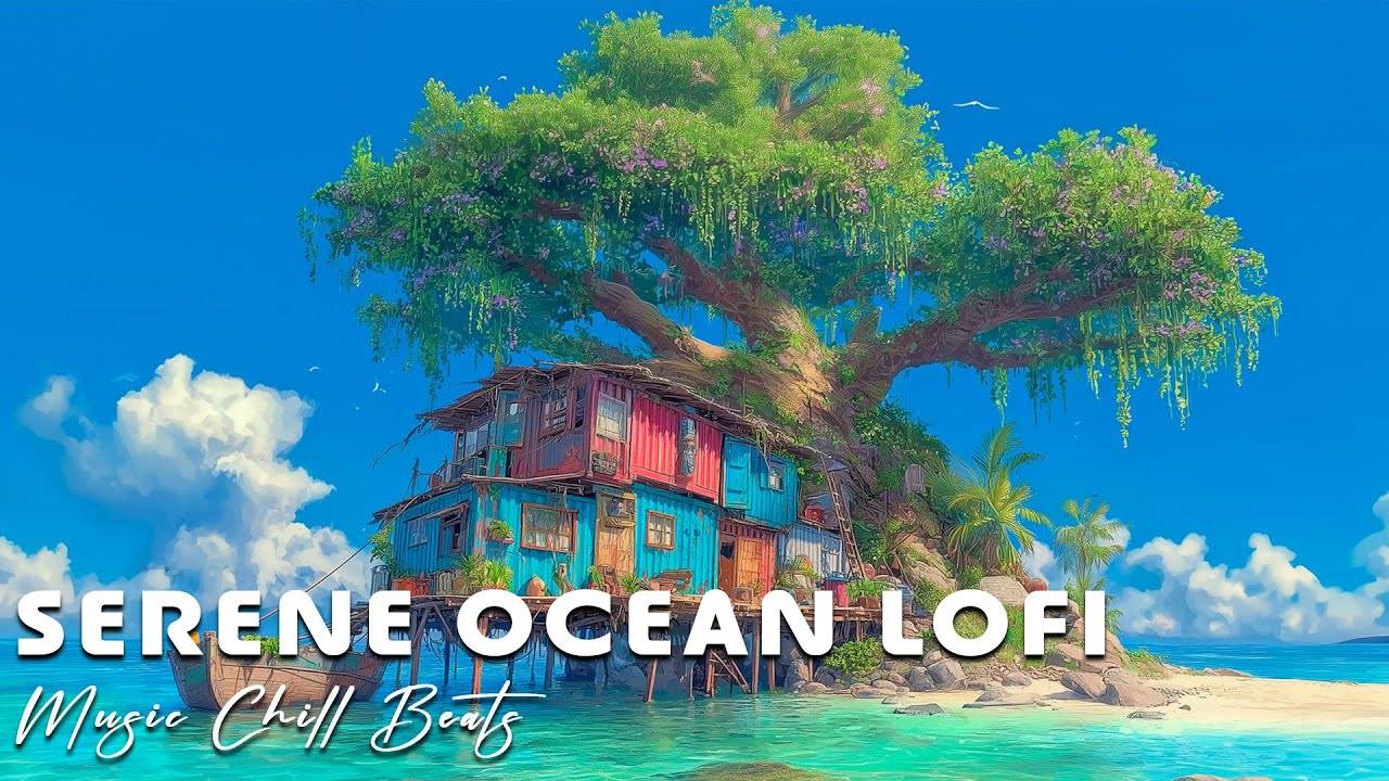 Spring Lofi for Calm Days🌸Ocean Sounds & Japanese Vibes for Focus & Stillness, Serene Ocean Lofi