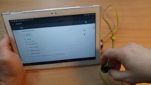 QCY QY 7 Беспроводные наушники. Подключение  по Bluetooth к планшету Lenovo Tab 4