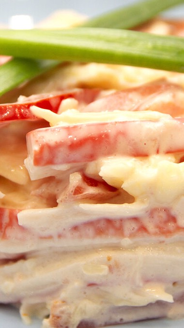 Салат на скорую руку - ну, оочень вкусный! #этопросто #евгенияполевская #салат #крабовыйсалат