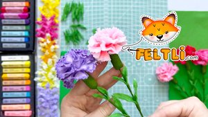 Мастер-класс Гвоздика из фетра своими руками / Как сделать разноцветную гвоздику /DIY Felt Carnatio