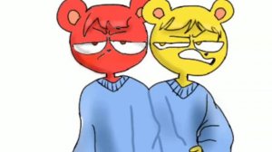 это не сиамские близници,они просто в одном свитере (арт валера и желтобрюх)