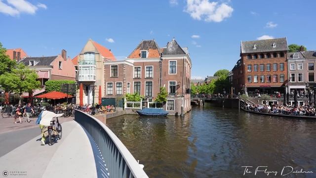 Лейден, Нидерланды 🇳🇱 в прекрасный день | Скрытая голландская жемчужина в разрешении 4K