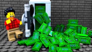 Лего-Мультфильм для детей: Большое ограбление банка из конструктора Лего! Лего-Мультик онлайн