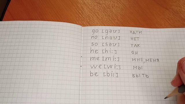 Английское письмо 32. Словарик. Абсолютно открытый слог. Английский English