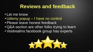 27. Reviews and feedback