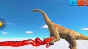 ОГРОМНАЯ КРАСНАЯ ЗМЕЯ ПРОТИВ БРАХИОЗАВРА 🔥😱 Animal Revolt Battle Simulator