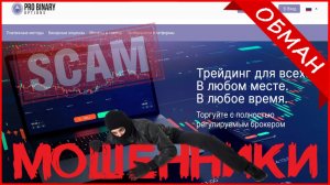 ProBinaryOptions (probinaryoptions.net) — ОТЗЫВЫ? Осторожно, мошенники: очередной обман!!!