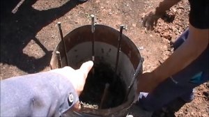 Наращивание свай над землёй (опалубка и процесс)