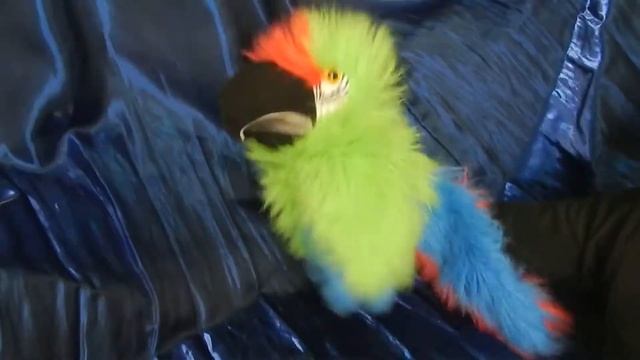 Glove toy sounded by Puppet.co. Green macaw. In work. Перчатка озвученная зел? смотреть онлайн