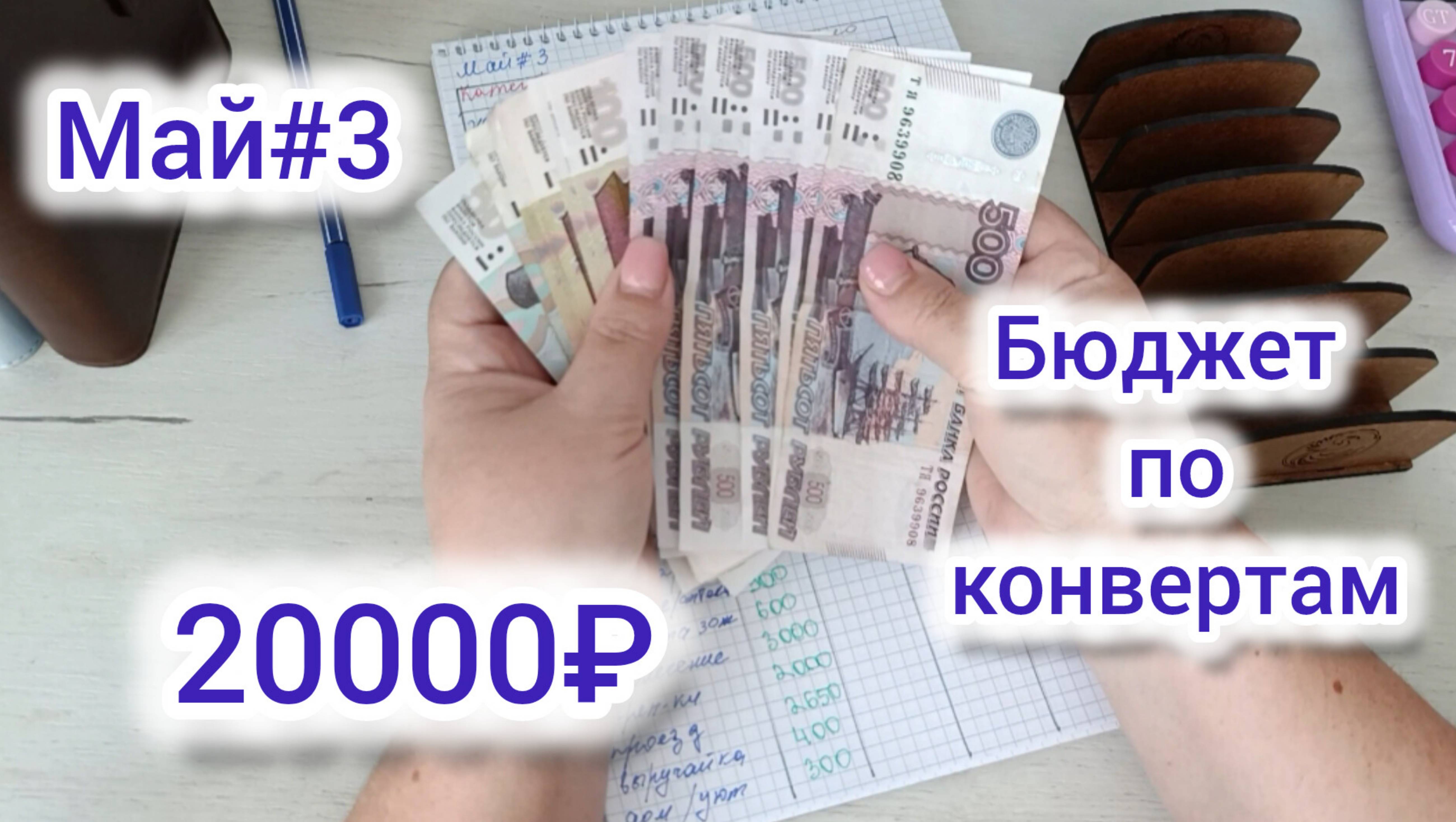 Распределение бюджета по конвертам Май#3/ Сумма 20000₽