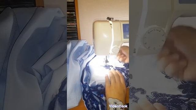 Как пришить кружево на атласную ткань без складок#кру?