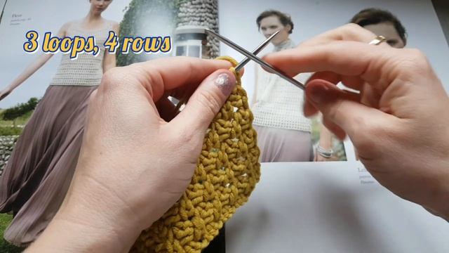 Вяжем рельефный фоновый узор спицами 🍂 knitting pattern.