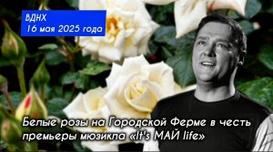 высадка белых роз на городской ферме ВДНХ в честь премьеры мюзикла «It's МАЙ life» 16 мая 2025 года