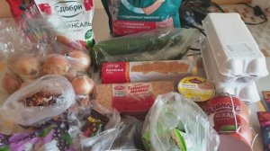 Небольшая закупка продуктов в Пятерочке.