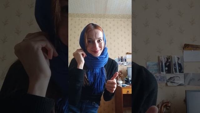 Как красиво и фиксировано повязать палантин вместо ша