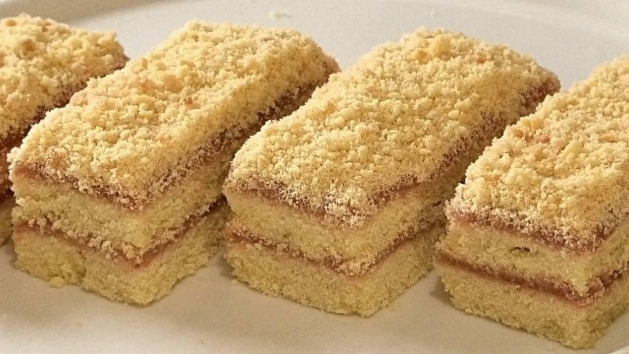 Любимое с детства пирожное  ШКОЛЬНОЕ Песочная ПОЛОСКА С ПОВИДЛОМ