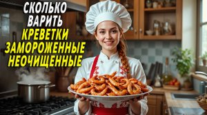 Сколько варить креветки замороженные неочищенные