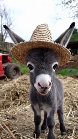 Cute little donkey little donkey, so cute that it explodes. How can small animals treat them_