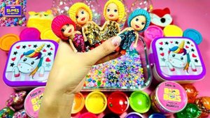 Играем в куклы 💖 Смешиваем слизь с куклами 💖