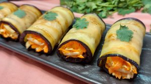 Рулетики из баклажанов с сыром, морковью и чесноком. Как пожарить баклажаны НЕ жирно