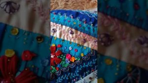 Вышиваем , расшиваем 😁 .Залипательный "Крейзи квилт" 👍💐🌾🌹