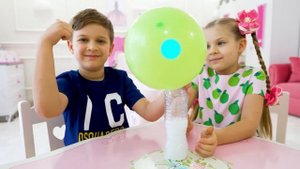Диана и Рома Диана и Рома проделывают забавные трюки и экспериментируют с воздушными шарами