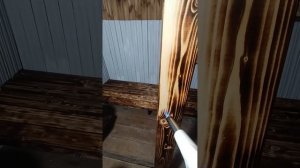 Обжиг полок в бане! #ремонт#баня#сауна#дерево#обжиг#бра