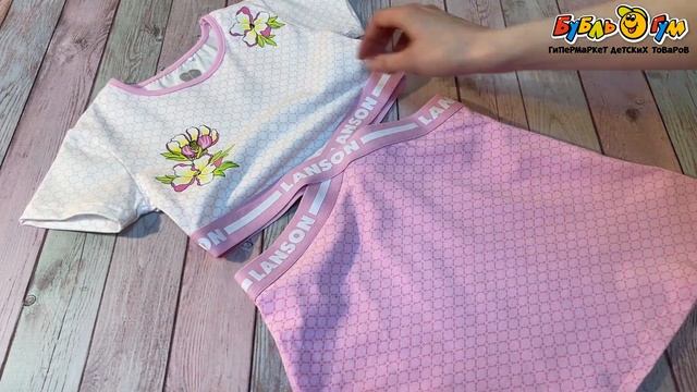 Платье Lanson Kids с нежным цветочным рисунком и вырезами н смотреть онлайн