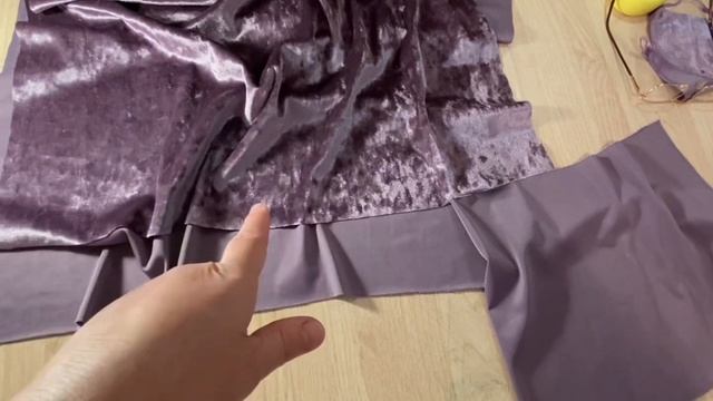 Пошив платья из бархата с НЕОБЫЧНЫМ ВОЛАНОМ#шитье смотреть онлайн