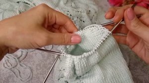 Вязание манжеты на рукавах гибкими носочными спицами