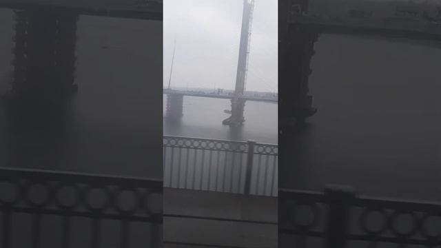 Запорожский вантовый мост. До открытия 7 дней