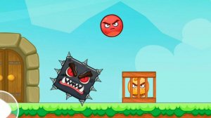 Злой Красный Шар в игре Angry Ball Adventure Уровни 13-15 Битва с Боссом